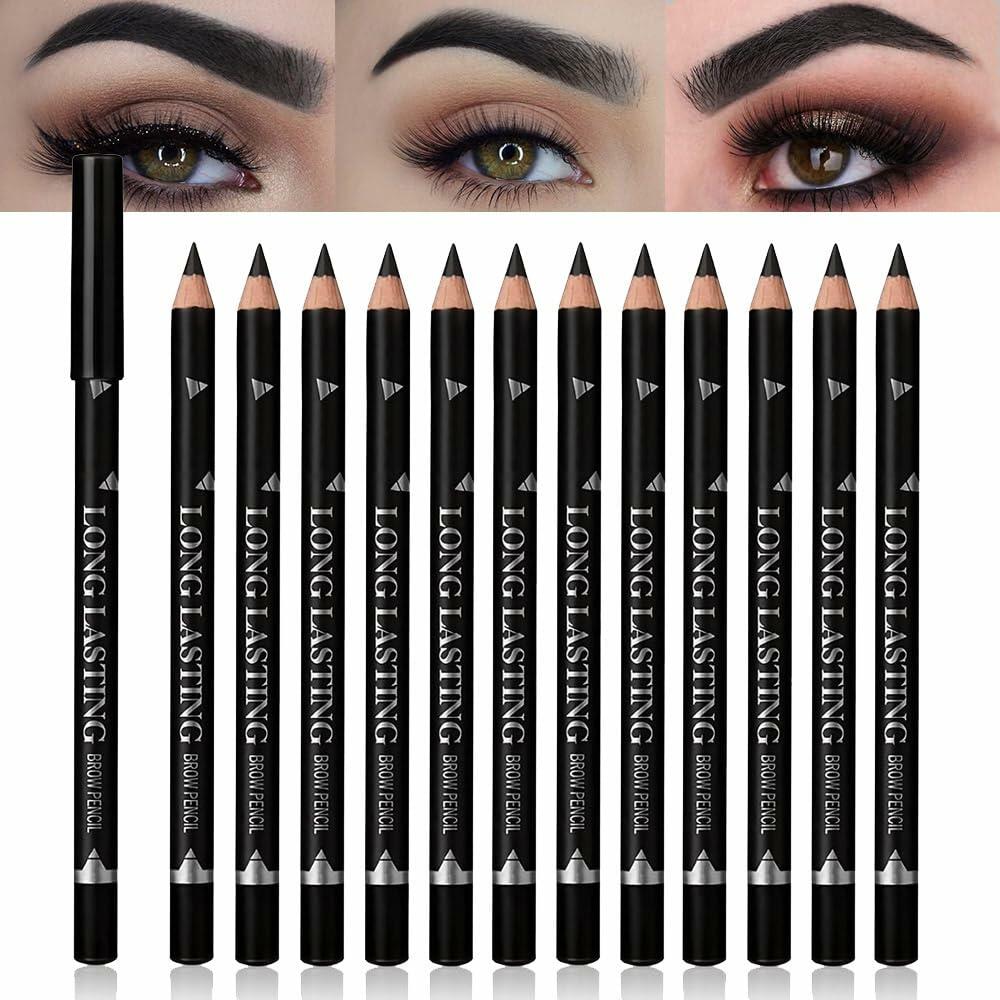 BestBy07/27 Magic Microblade Eyebrow Pen 4-Tip Waterproof Brown 2Pcs