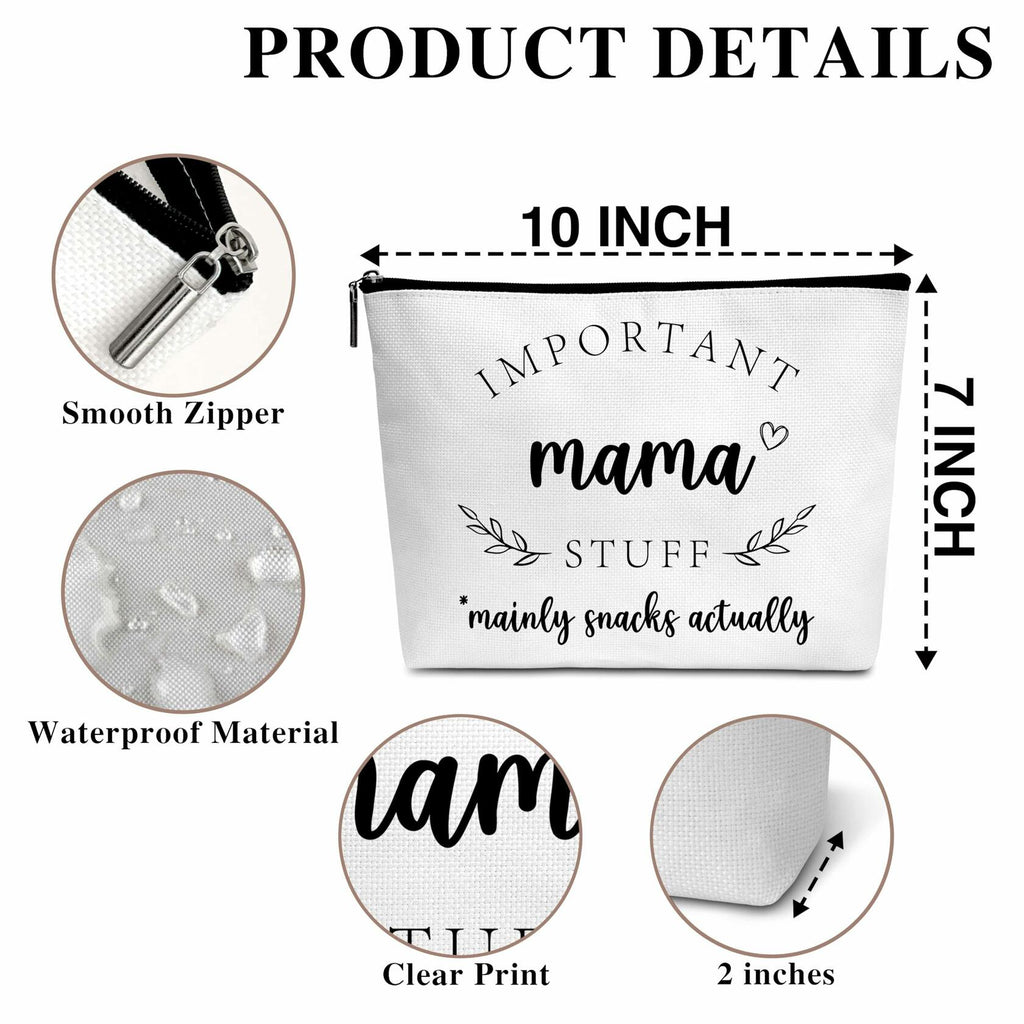 Cazhes Large Capacity Makeup Cosmetic Bag for Women Mom Gifts C10