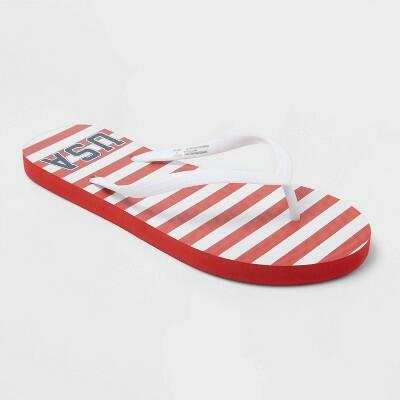 Shade & Shore Women's Sydney Americana Flip Flops Size 8