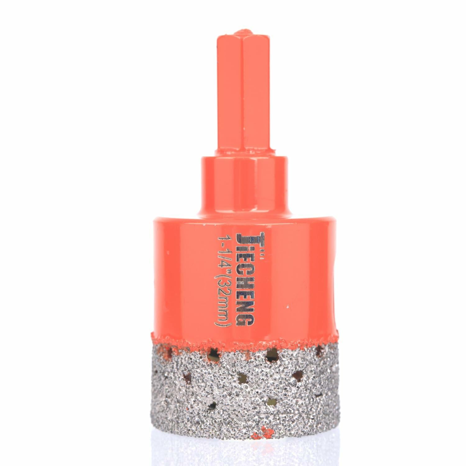 JIECHENG 1-1/4" Diamond Hole Saw 32mm Red for Ceramic Glass Tile Marble