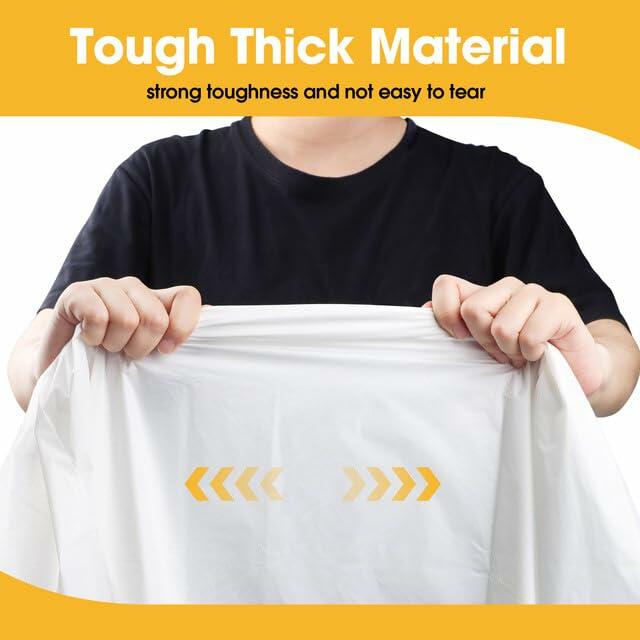 Niuara White Plastic Table Cloth 54x108in Rectangle 4 Pack Waterproof