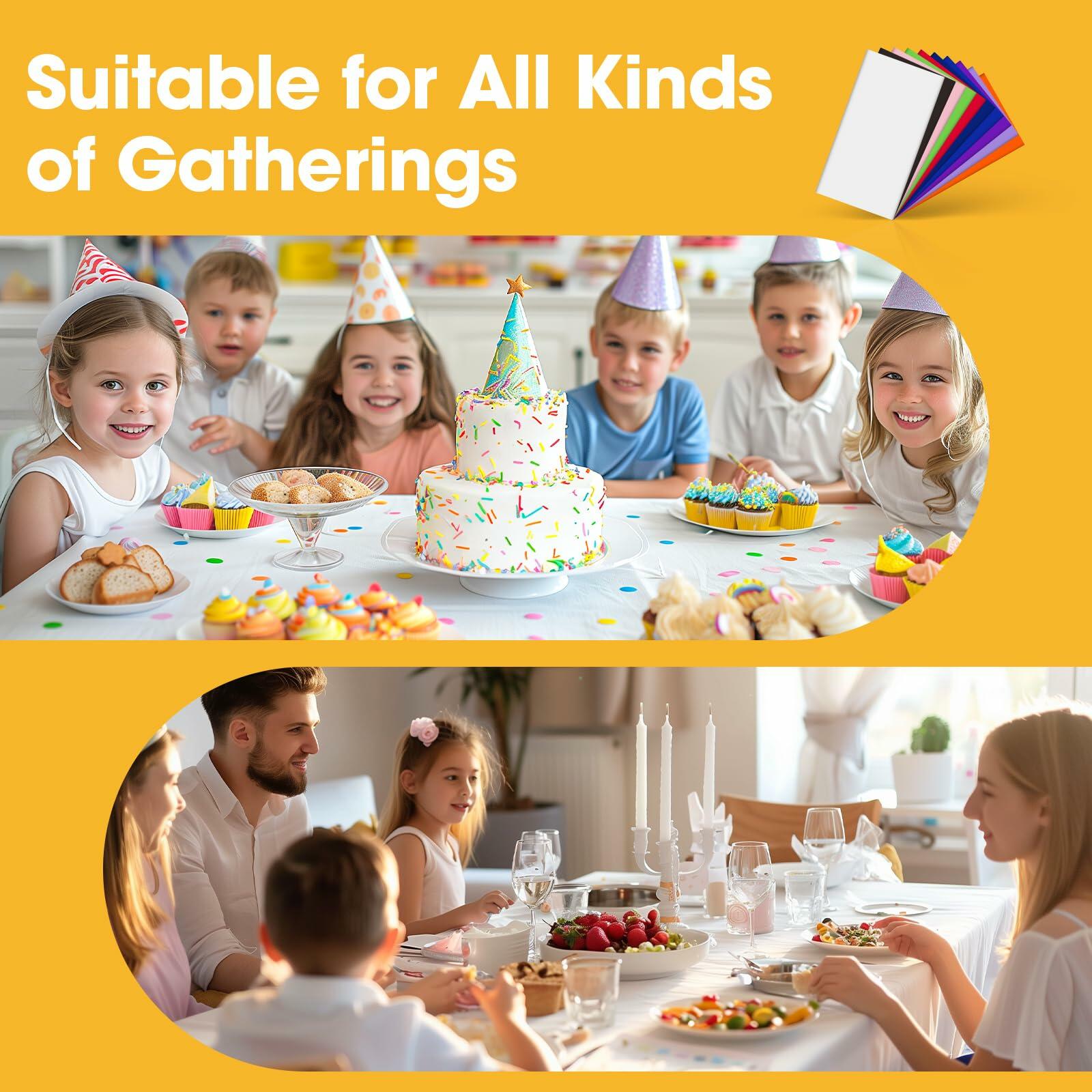 Niuara White Plastic Table Cloth 54x108in Rectangle 4 Pack Waterproof