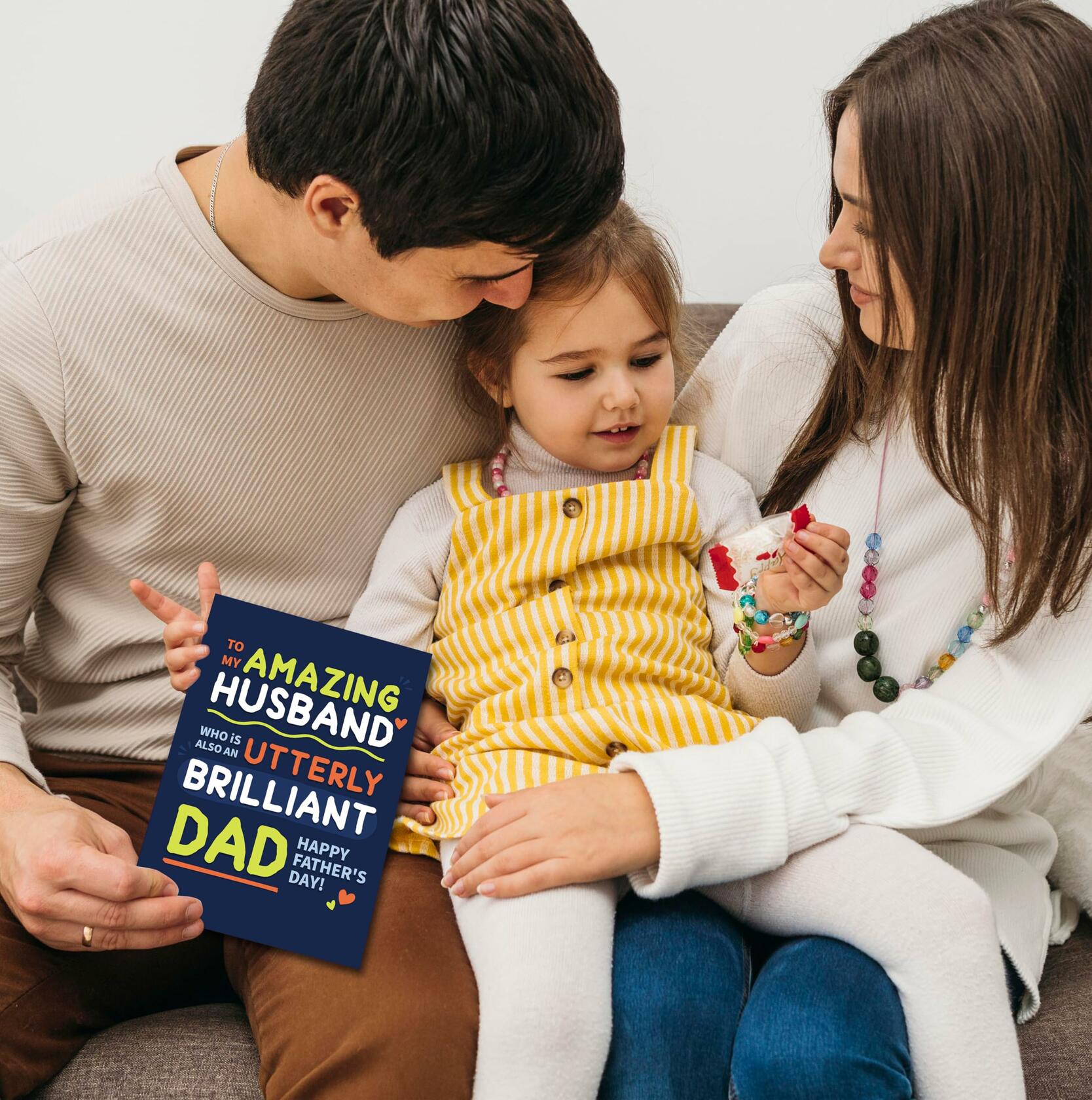 IDU Fathers Day Card for Husband from Wife Emotional Dual Roles ZN167