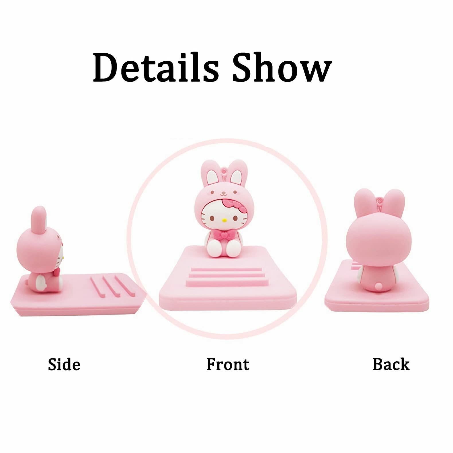 Sicpfuj Cute Phone Stand Desk Cell Phone Holder Blue Polyvinyl Chloride