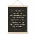 HRQKO Christian Numbers 6 24-26 Wall Art Poster Hanger Frame Black 12x16