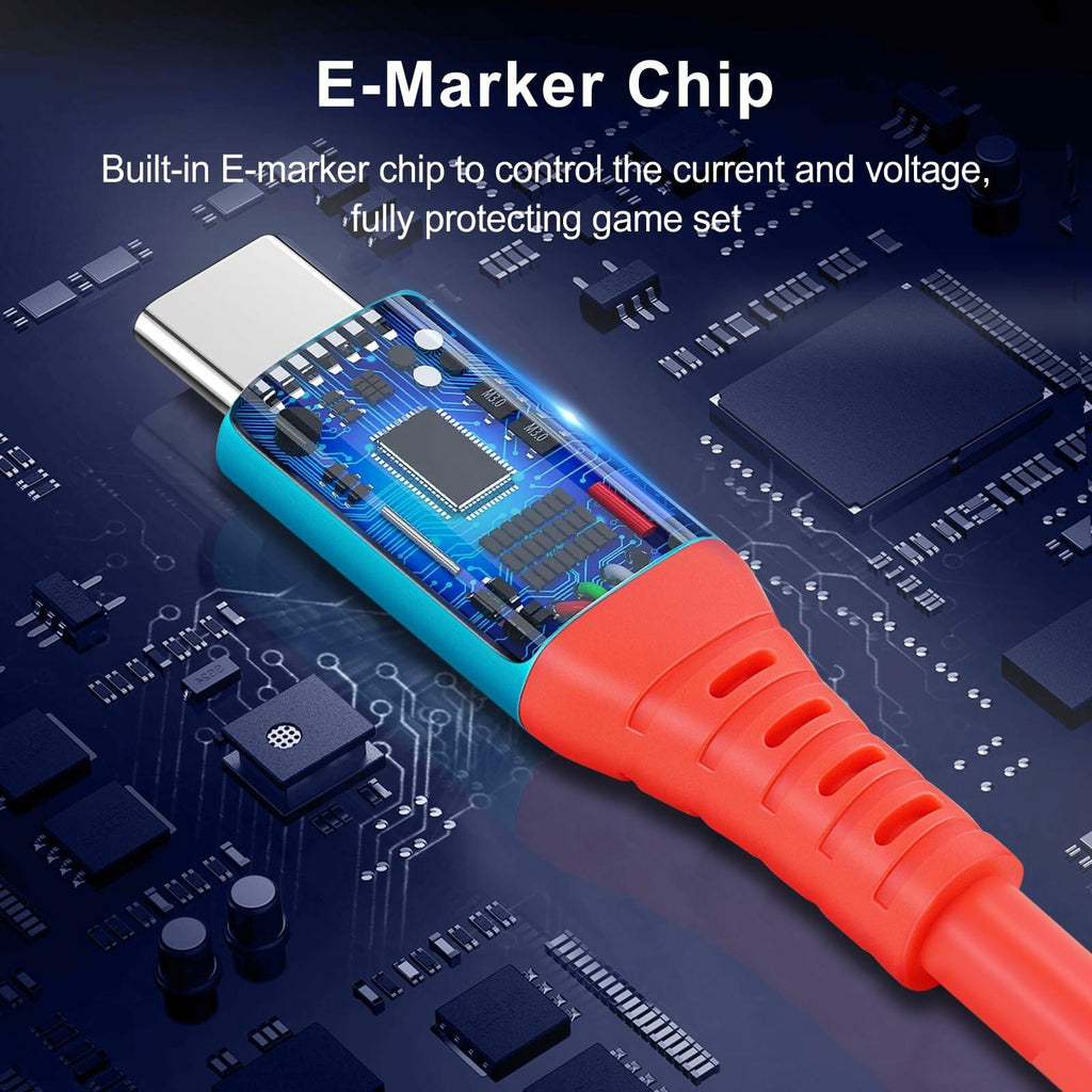 SUTWKAM 100W 20Gbps Switch Charger Cable 3-in-1 Orange