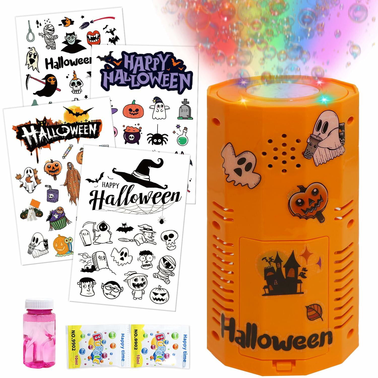 KYUKUDZ Halloween Bubble Machine Portable Automatic Lights Sound DIY