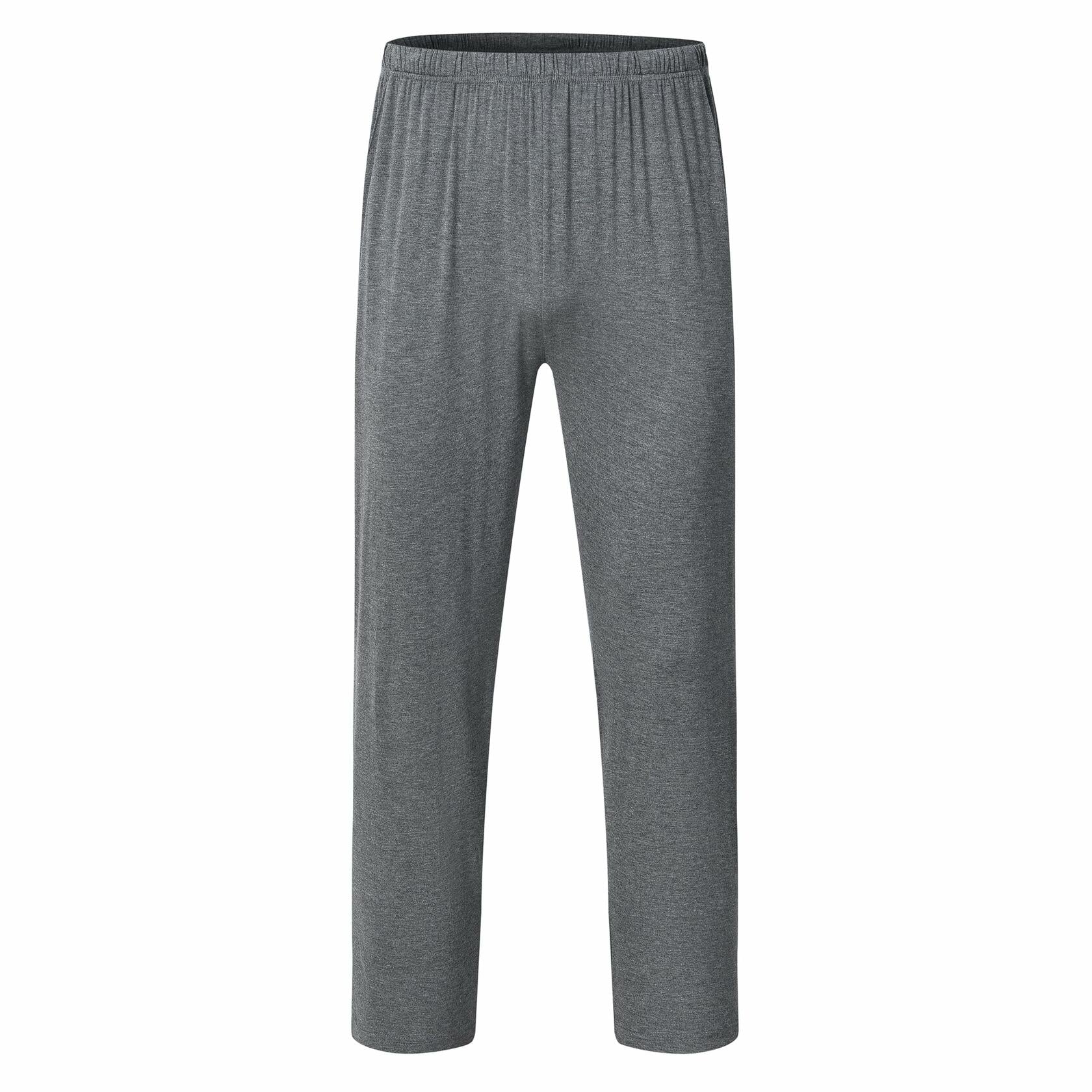 MoFiz Mens Sleepwear Pajama Set Lightweight Cotton Dark Gray Light Grey Size XL