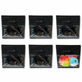 Frankie & Ivy 11 Inch Clear Front Storage Bins Gray 6 Pack Fabric