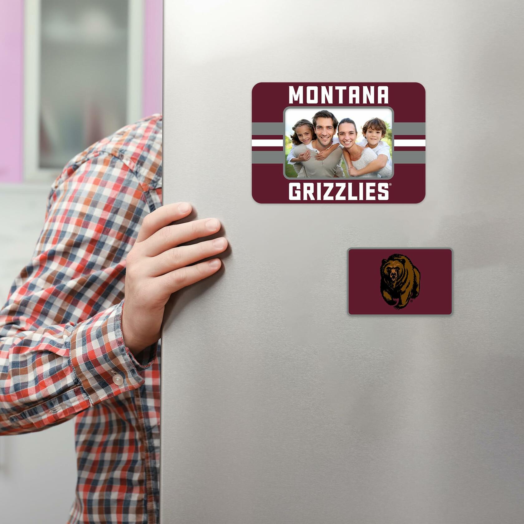 Rico Industries NCAA Montana Grizzlies Magnetic Picture Frame 5x6.75 Combo
