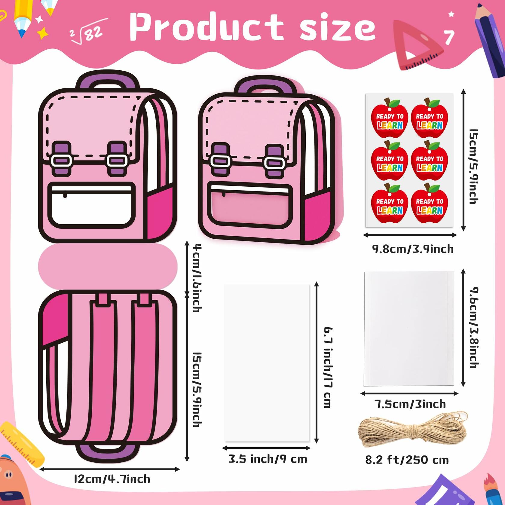 FoszaSzept 36Pcs 3D Cartoon Backpack Candy Goodie Bags Colorful Clear