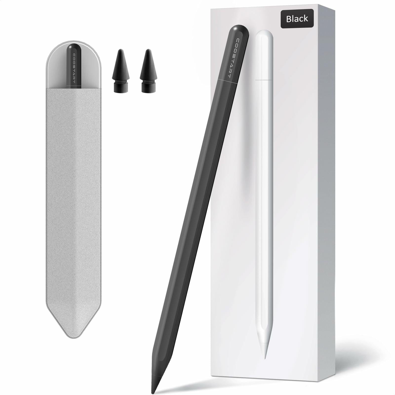 COOSTART Stylus Pen for iPad 9th&10th Gen, 5 Min Fast Charge, Black