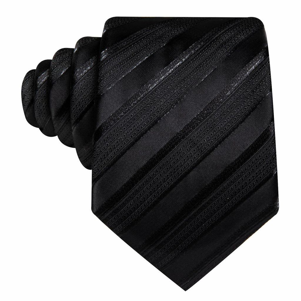Barry.Wang Silk Men Striped Necktie Tie Clip Blush Pink Size One Size