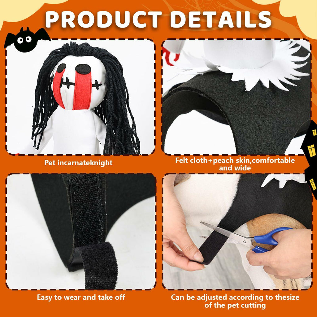 stepsin Dog Halloween Ghost Riding Saddle Costume Female Ghost Size S-M