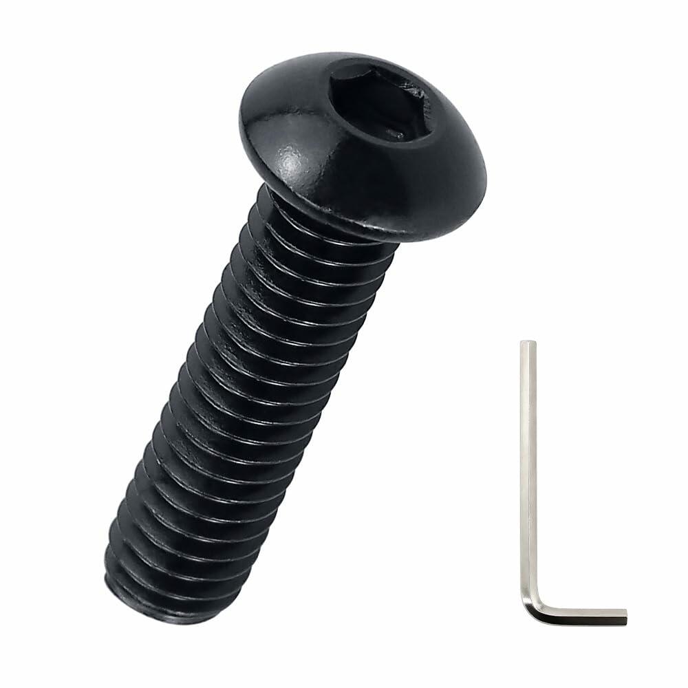 1/4-20 x 1-1/4" Stainless Button Socket Cap Screws 25pcs w/ Hex Wrench