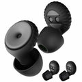 BNU Ear Plugs Noise Cancelling 25-35dB Reusable 2 Pairs S/M/L Black
