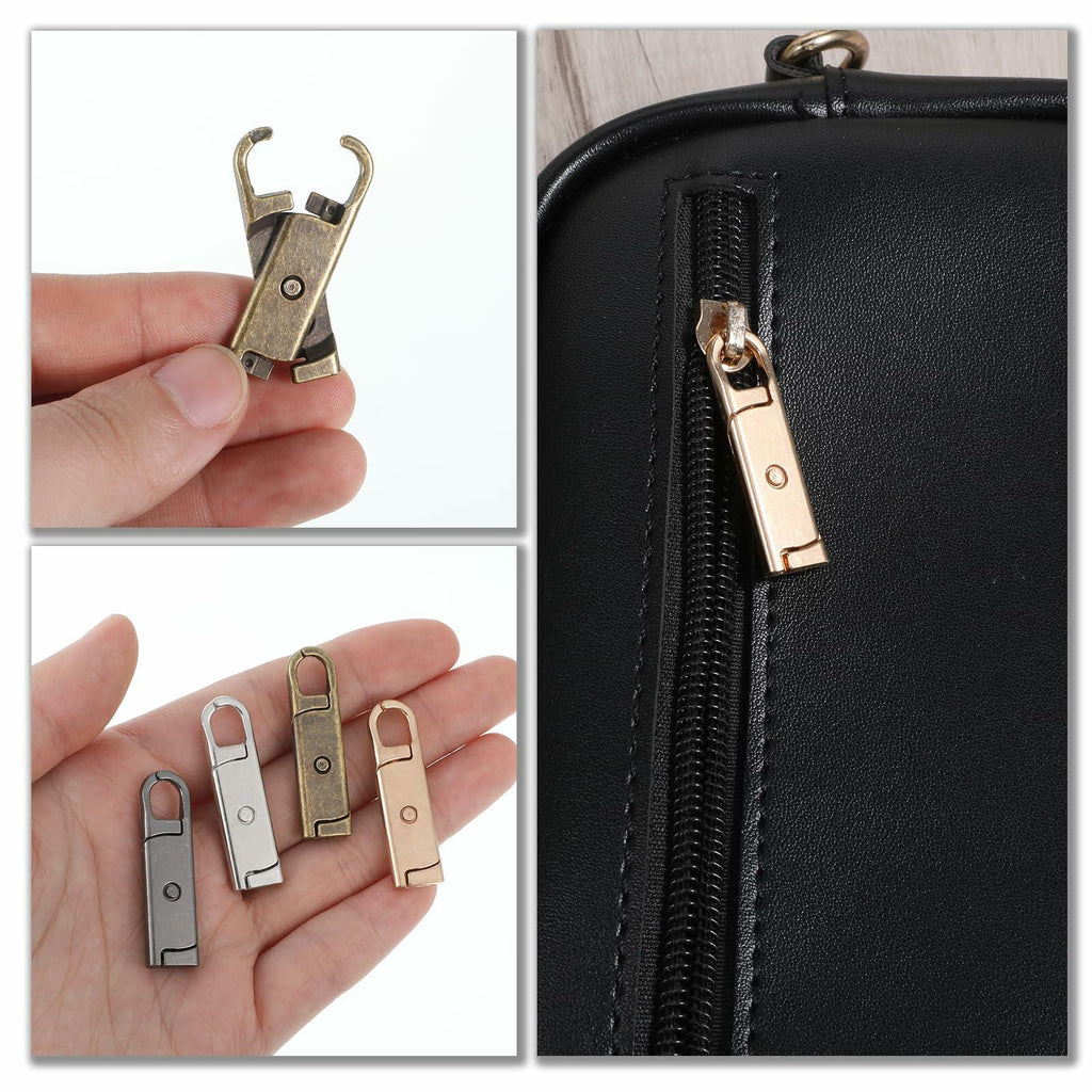 12 Pcs Metal Zipper Pull Tab Replacement Detachable Zipper Handles