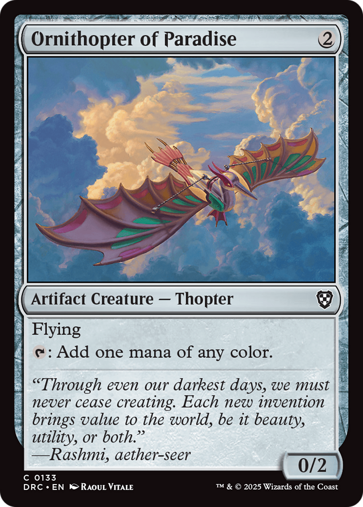 Ornithopter of Paradise (DRC - 133) - Commander: Aetherdrift - PhishStones Products