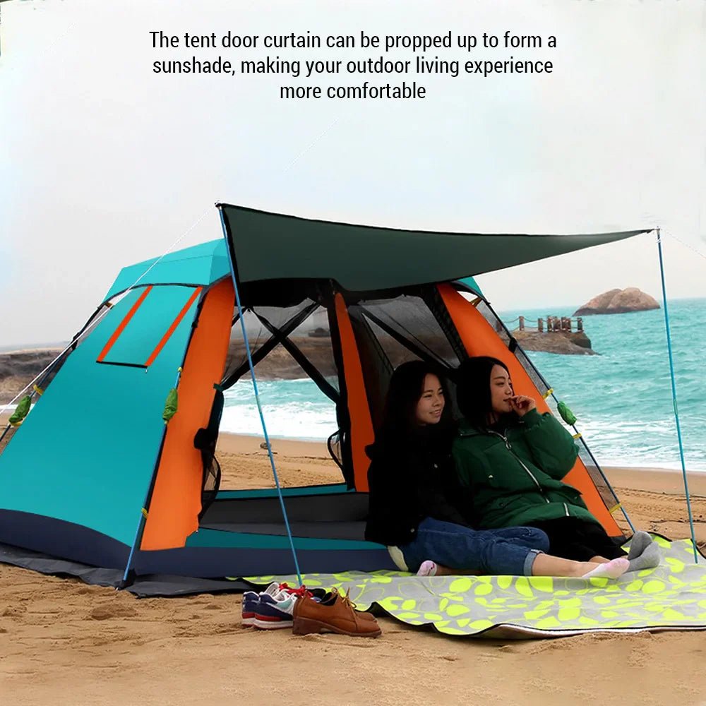 Outdoor Automatic Quick Open Tent Waterproof Camping Tent 3 - 4 Person Instant Setup Tent - PhishStones Products