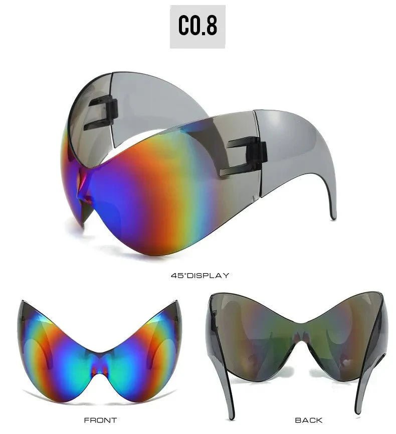 Oversized Sport Sunglasses – UV protection Windproof Steampunk - PhishStones Products