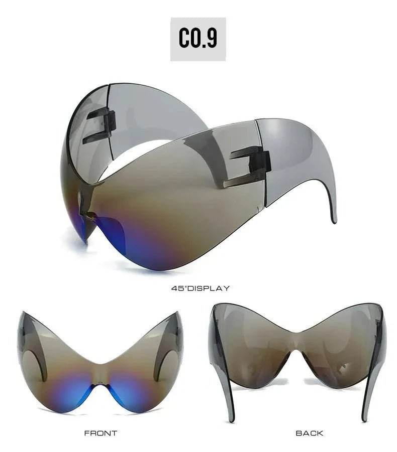 Oversized Sport Sunglasses – UV protection Windproof Steampunk - PhishStones Products