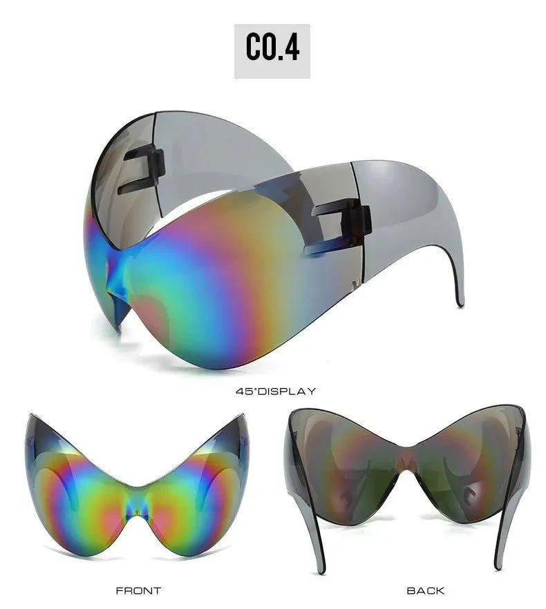 Oversized Sport Sunglasses – UV protection Windproof Steampunk - PhishStones Products