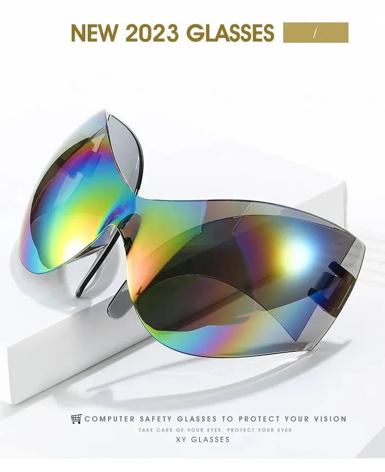 Oversized Sport Sunglasses – UV protection Windproof Steampunk - PhishStones Products