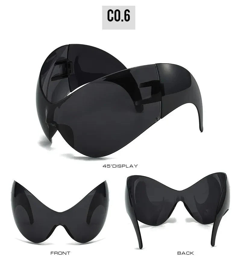 Oversized Sport Sunglasses – UV protection Windproof Steampunk - PhishStones Products
