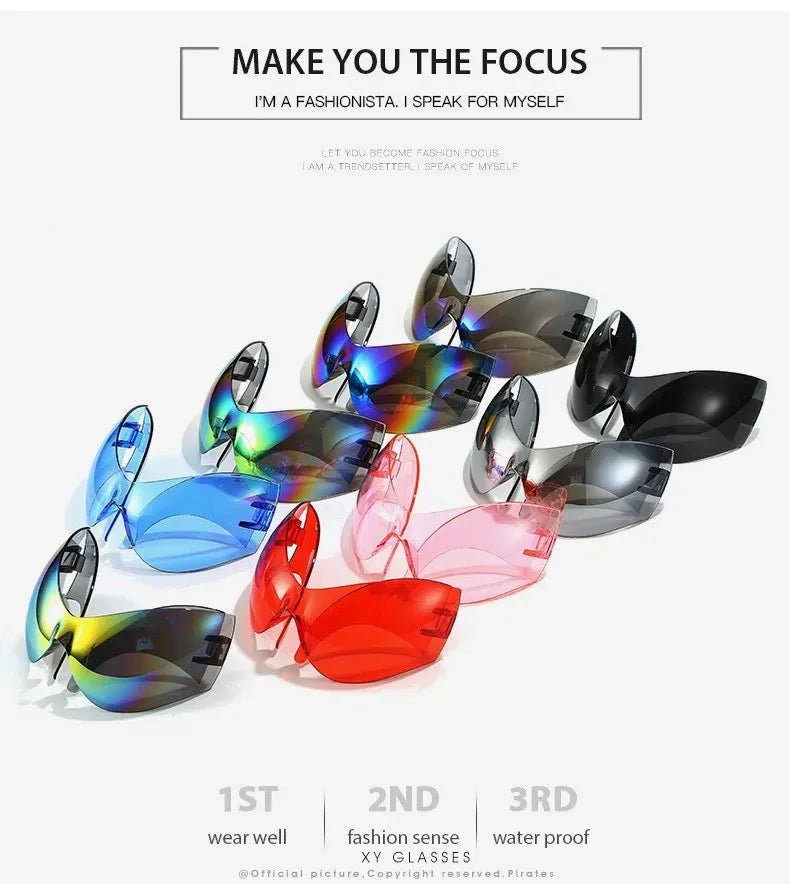 Oversized Sport Sunglasses – UV protection Windproof Steampunk - PhishStones Products