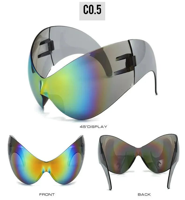 Oversized Sport Sunglasses – UV protection Windproof Steampunk - PhishStones Products