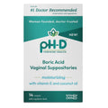 Ph-D Feminine Health Boric Acid Vaginal Suppositories, 600 mg, 14 Count