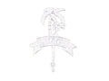 Whitewashed Cast Iron Palm Tree Beach Hook 8""