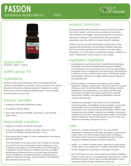 Passion Romance Ready Essential Oil Blend (Feminine)