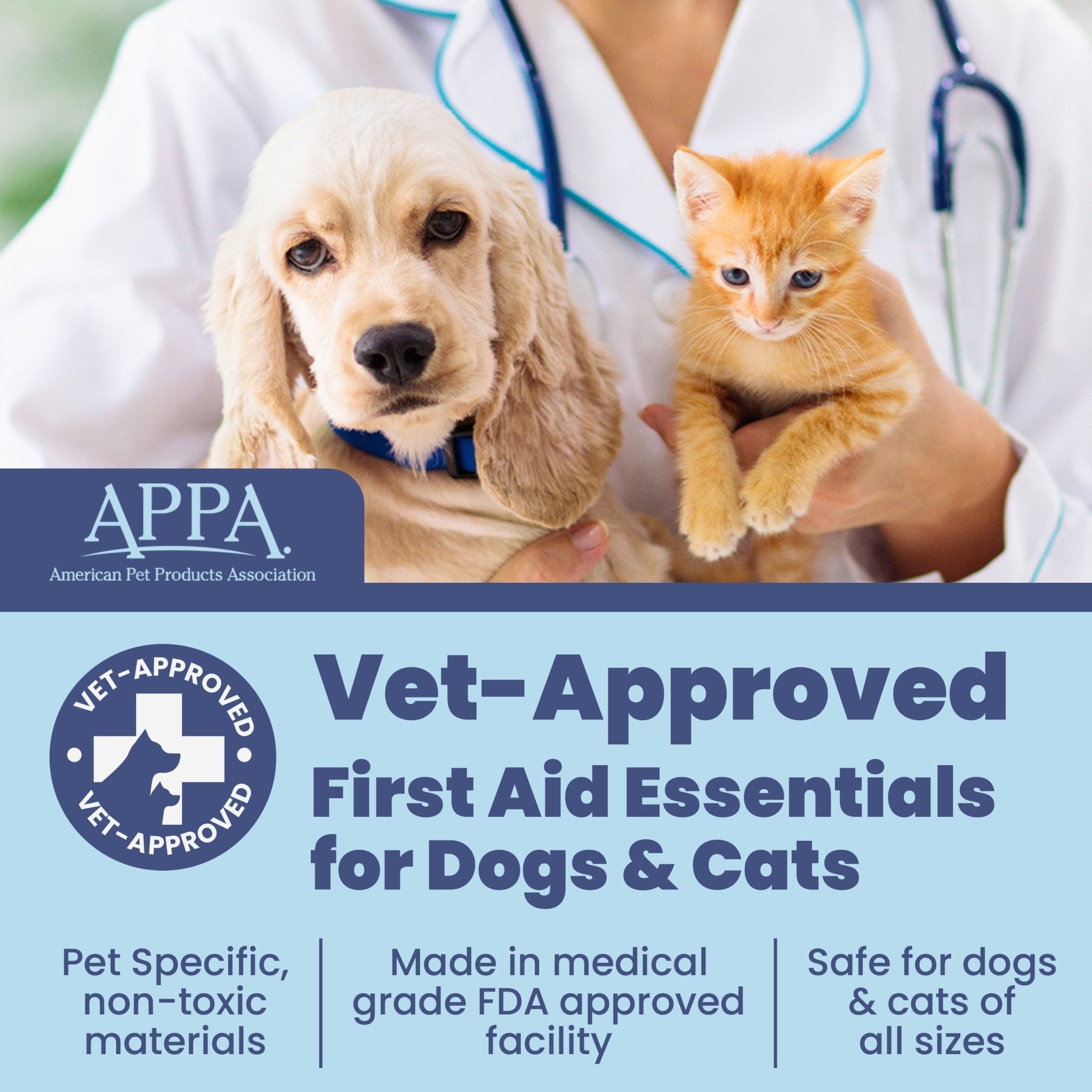 Pet First Aid Kit for Dogs & Cats with Vet - Approved Essentials - PhishStones Products