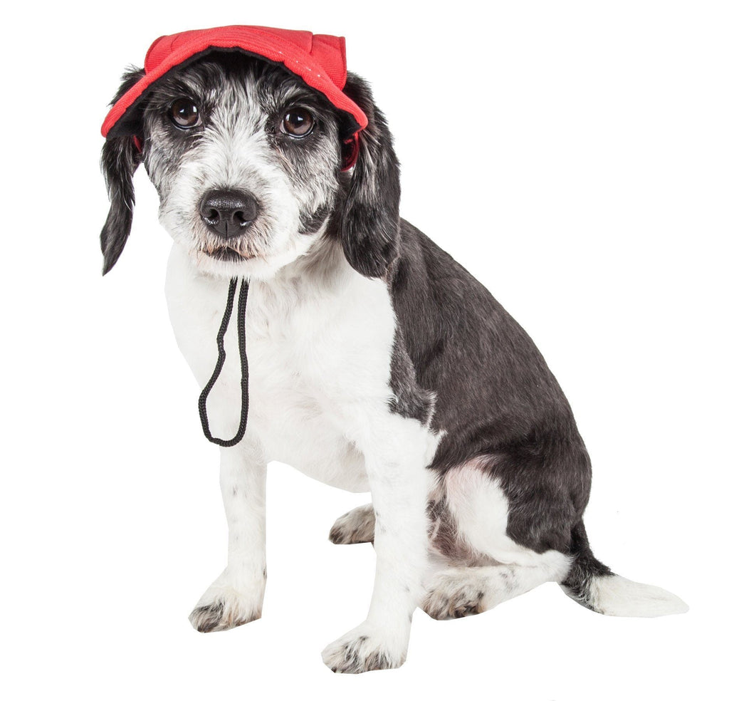 Pet Life ®  'Cap-Tivating' UV Protectant Adjustable Fashion Dog Hat Cap