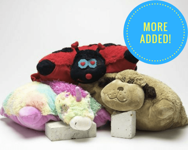 Pillow Pals Squeaky Stuffed Dog Toys: M, L & XL