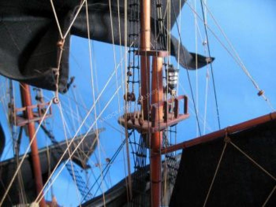 Wooden Caribbean Pirate Ship Model Limited 26"" - Black Sails