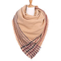 Plaid Liner Square Blanket Scarf Shawl