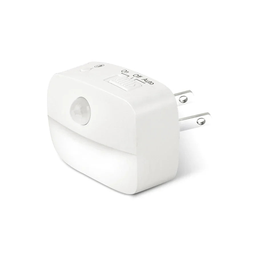 Plug - In Motion Sensor Night Light with Dusk - to - Dawn Sensor — Mini LED Nightlight for Bathroom, Hallway & Bedroom (EU/US Plug) - PhishStones Products