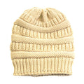 Plush Cable Knit Hat Beanie Fleece Lined Beanie
