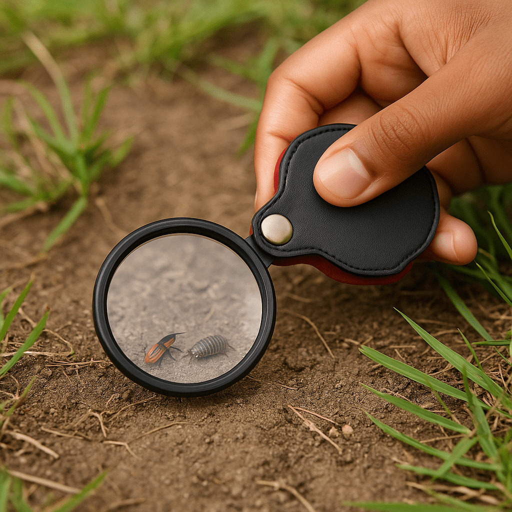 Pocket Magnifier – 2" Lens in Leather Case | Folding Handheld Magnifying Glass