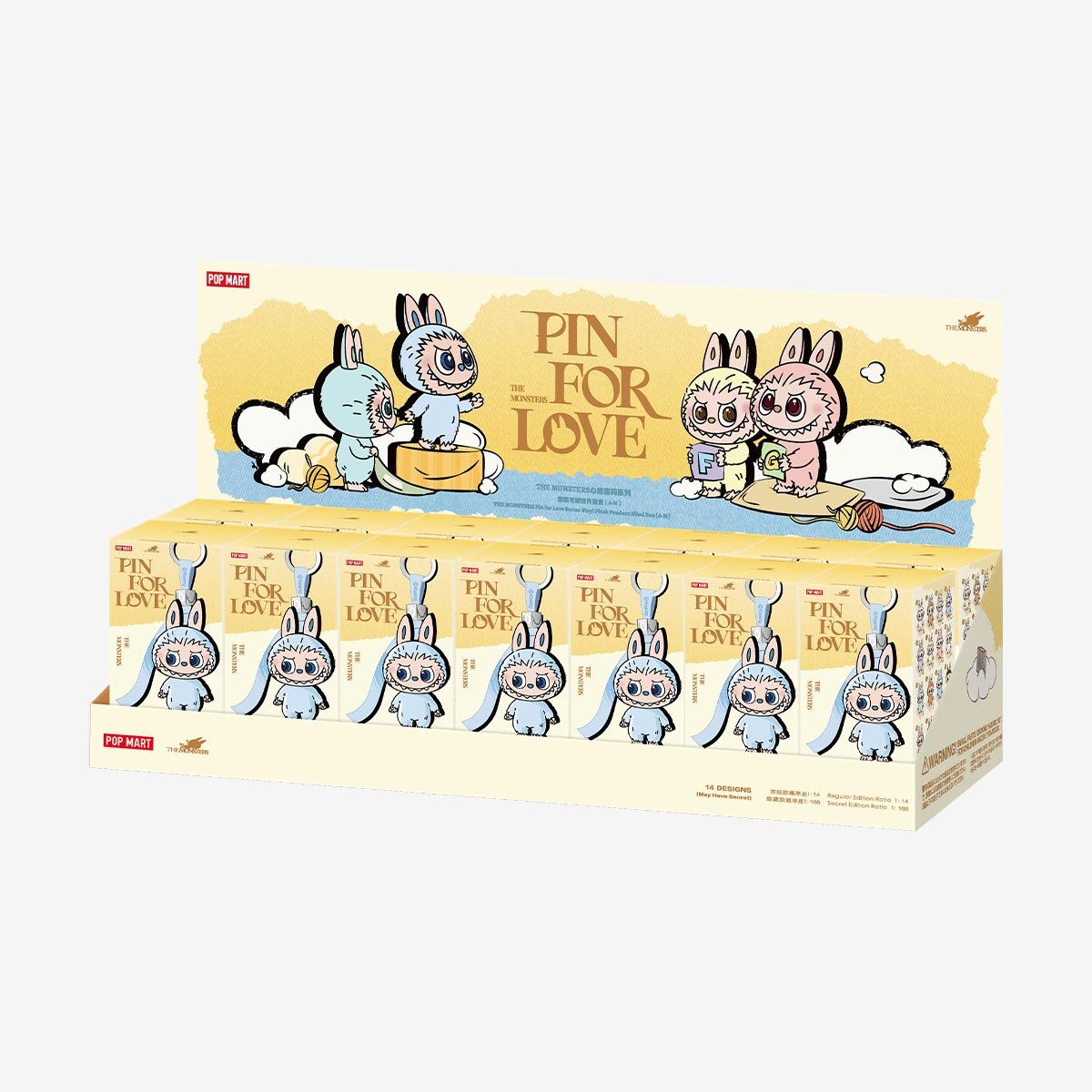 [Pop Mart] Official THE MONSTERS Pin for Love Series-Vinyl Plush Pendant Blind Box (A-M)