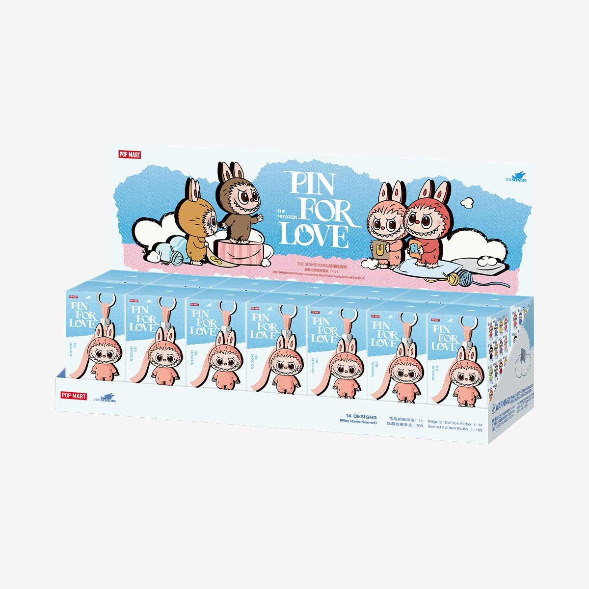[Pop Mart] Official THE MONSTERS Pin for Love Series-Vinyl Plush Pendant Blind Box (N-Z)