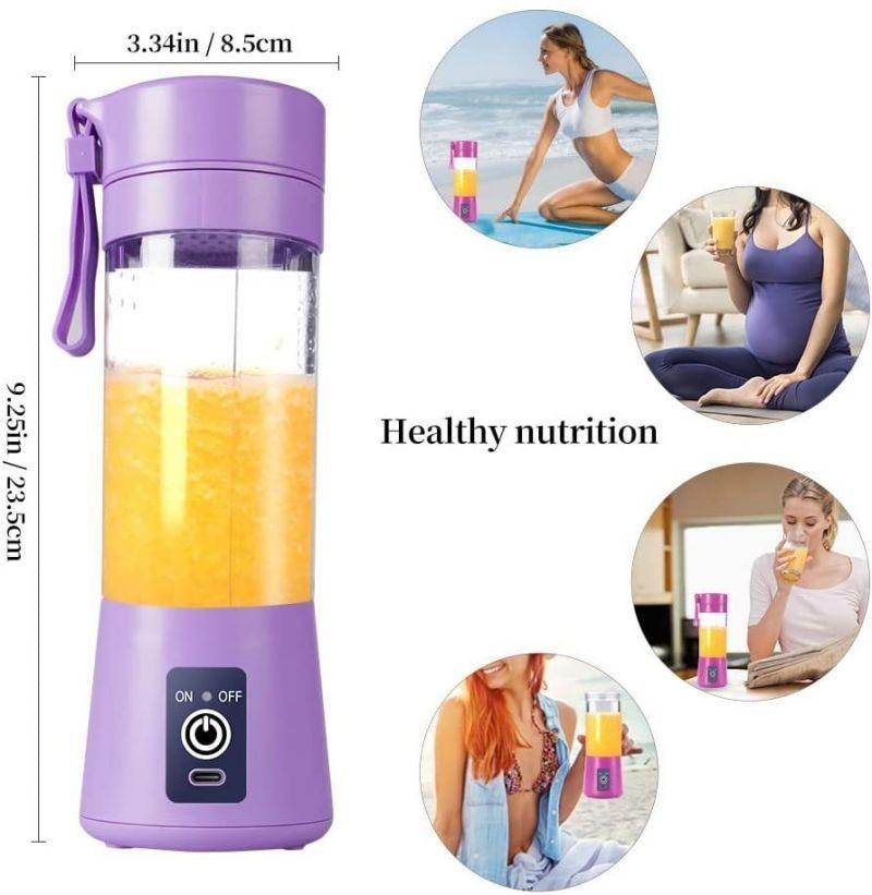 Portable Blender Mini Mixer Electric Juicer Machine Fresh Fruit Juice Blender Smoothie Maker Blender Cup Bottle A Travel Kitchen Portable USB Electric Fruit Juicer Squeezer Bottle Kitchen Tool for Orange Lemon - PhishStones Products