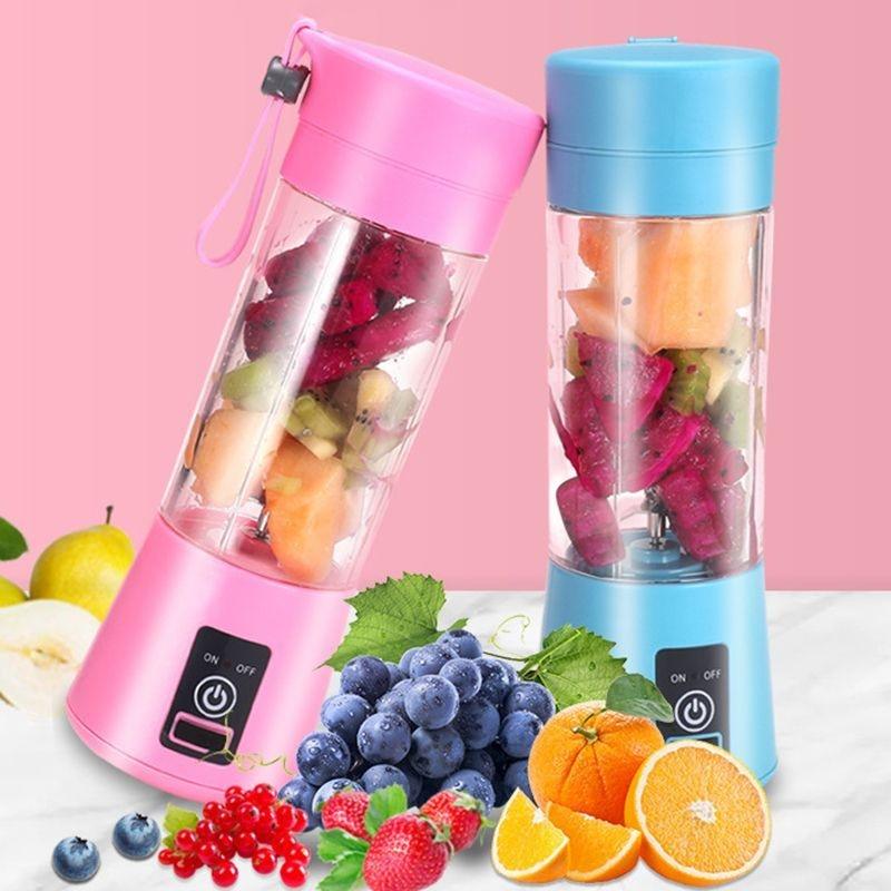 Portable Blender Mini Mixer Electric Juicer Machine Fresh Fruit Juice Blender Smoothie Maker Blender Cup Bottle A Travel Kitchen Portable USB Electric Fruit Juicer Squeezer Bottle Kitchen Tool for Orange Lemon - PhishStones Products