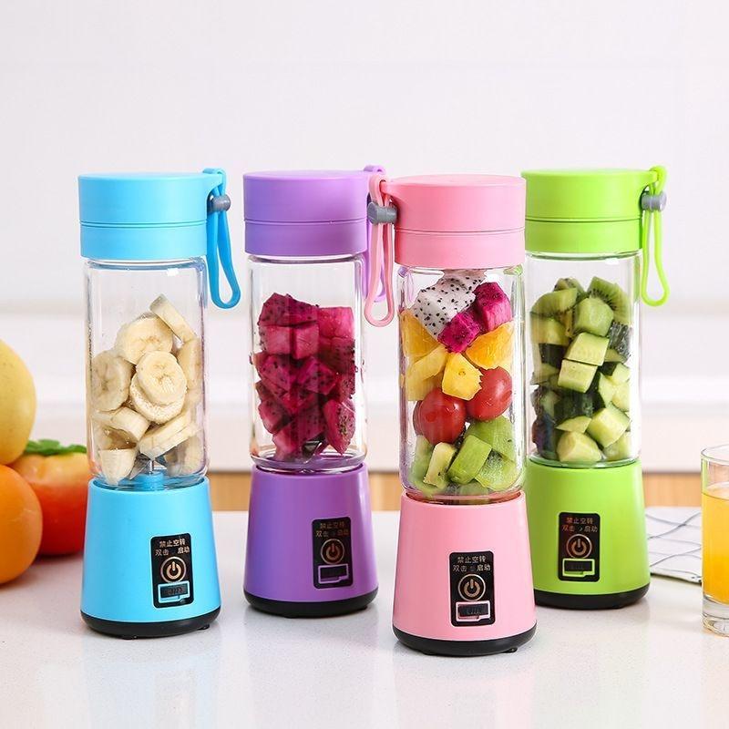 Portable Blender Mini Mixer Electric Juicer Machine Fresh Fruit Juice Blender Smoothie Maker Blender Cup Bottle A Travel Kitchen Portable USB Electric Fruit Juicer Squeezer Bottle Kitchen Tool for Orange Lemon - PhishStones Products