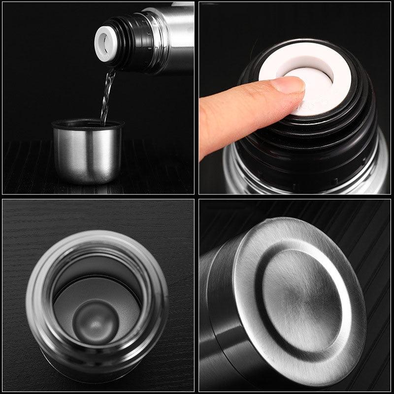 Portable Double Layer Thermal Mug Food Thermos For Tea With Heating Stanley Cup Stainless Steel Water Bottle Insulated Stainless Steel Bottle - Keeps Cold for 12 hours Hot for 6 hours Perfect for Purse or Kids Lunch Bag - PhishStones Products
