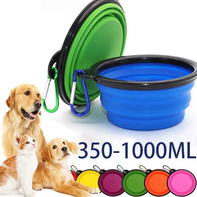 Portable Foldable Dog Bowl | Soft Silicone Travel Bowl for Food and Water - PhishStones Products