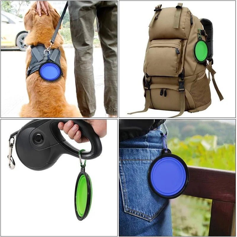 Portable Foldable Dog Bowl | Soft Silicone Travel Bowl for Food and Water - PhishStones Products