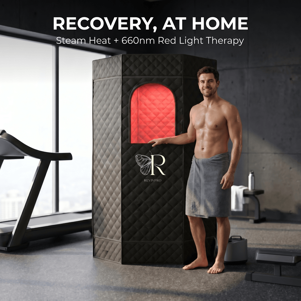 Red Light Therapy Sauna · Half Price of $349 SaunaPro | RevivPro